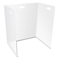 deflecto® Lightweight Desktop Barriers, 22 x 16 x 24, Polypropylene, Clear, 10/Carton Social Distancing Barriers - Office Ready