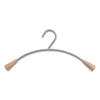 Alba™ Metal and Wood Coat Hangers, 16.8", Metallic Gray/Mahogany, 6/Set Garment Hangers - Office Ready