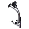 Alba™ Chromy Coat Stand, 12 Knobs, 16w x 16d x 70.5h, Chrome/Black Garment Trees & Stands - Office Ready