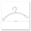 Alba™ Metal and Wood Coat Hangers, 16.8", Metallic Gray/Mahogany, 6/Set Garment Hangers - Office Ready