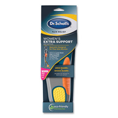 Dr. Scholl's® Pain Relief Extra Support Orthotic Insoles, Women, Women Sizes 6 to 11, Gray/Blue/Orange/Yellow, Pair