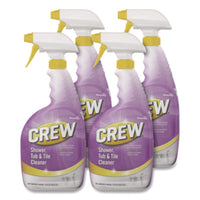 Diversey™ Crew Shower, Tub & Tile Cleaner, Tub and Tile Cleaner, Liquid, 32 oz, 4/Carton Tub/Tile/Shower/Grout Cleaners - Office Ready