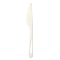 World Centric® TPLA Compostable Cutlery, Knife, Plastic, White, 1,000/Carton Disposable Knives - Office Ready