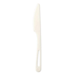 World Centric® TPLA Compostable Cutlery, Knife, Plastic, White, 1,000/Carton