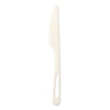 World Centric® TPLA Compostable Cutlery, Knife, Plastic, White, 1,000/Carton Disposable Knives - Office Ready