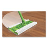 Swiffer® Sweeper Mop, 10 x 4.8 White Cloth Head, 46" Silver/Green Aluminum/Plastic Handle Wet/Dry Mop Pad - Office Ready