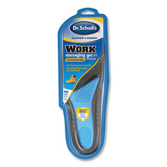 Dr. Scholl's® Comfort & Energy Work Massaging Gel Insoles, Men, Men Sizes 8 to 14, Black/Blue, Pair