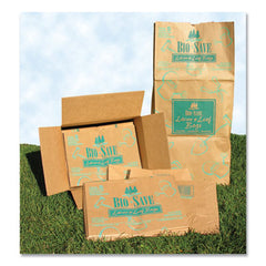 AJM Packaging Corporation Lawn & Leaf Bags, 30 gal, 1 mil, Brown Kraft, 50/Carton