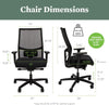 HON Ignition 2.0 Mesh Office Chair | Mid-Back | Mesh Back | Synchro-Tilt | Black Seat Fabric | Black Mesh | Black Frame HIWMMKD.Y2.A.H.IM.CU10.AL.SB.T Office Chairs - Office Ready