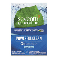 Seventh Generation® Automatic Dishwasher Powder, Free and Clear, 45oz Box, 12/Carton Automatic Dishwasher Detergents - Office Ready