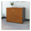 Bush® Series C Lateral File, 2 Legal/Letter/A4/A5-Size File Drawers, Natural Cherry/Graphite Gray, 35.75" x 23.38" x 29.88" Lateral Desk Pedestals - Office Ready