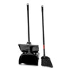 Rubbermaid® Commercial Lobby Pro® Dustpan, with Cover, 12.5w x 37h, Plastic Pan/Metal Handle, Black Hopper Dustpans - Office Ready