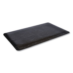 Crown Cushion-Step Marbleized Rubber Mat, 36 x 72, Black