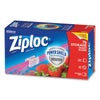 Ziploc® Slider Storage Bags, Quart, 5.88" x 1.88" x 7.88", Clear, 76 Bags/Box, 9 Boxes/Carton Consumer Slider/Zip Food-Storage Bags - Office Ready