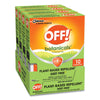 OFF!® Botanicals Insect Repellent, Box, 10 Wipes/Pack, 8 Packs/Carton Insect Repellents - Office Ready