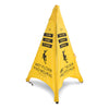 Spill Magic™ Pop Up Safety Cone, 3 x 2.5 x 20, Yellow Safety Folding Floor Signs - Office Ready