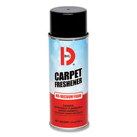 Big D Industries No-Vacuum Carpet Freshener, Fresh Scent, 14 oz Aerosol Spray, 12/Carton Aerosol Spray Air Freshener/Odor Eliminators - Office Ready