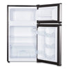 Avanti Counter-Height 3.1 Cu. Ft. Two-Door Refrigerator/Freezer, Black/Stainless Steel Counter Height Refrigerators - Office Ready