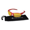 KleenGuard™ Equalizer* Safety Glasses, Red Frames, Amber/Yellow Lens, 12/Box Wraparound Safety Glasses - Office Ready