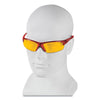 KleenGuard™ Equalizer* Safety Glasses, Red Frames, Amber/Yellow Lens, 12/Box Wraparound Safety Glasses - Office Ready