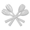 Tablemate® Table Set® Serving Forks and Spoons, 9.5", White, 48/Pack Serving Utensil Sets - Office Ready