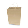 COSCO Premium Shopping Bag, Rope Handles, 10" x 4.5" x 13", Kraft, 50/Box Paper Shopping Bags - Office Ready
