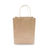 COSCO Premium Shopping Bag, Rope Handles, 8" x 4" x 10.25", Kraft, 50/Box Paper Shopping Bags - Office Ready