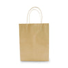 COSCO Premium Shopping Bag, Rope Handles, 8" x 4" x 10.25", Kraft, 50/Box Paper Shopping Bags - Office Ready