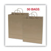COSCO Premium Shopping Bag, Rope Handles, 12" x 6.5" x 17", Kraft, 50/Box Paper Shopping Bags - Office Ready