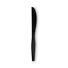 Dixie® Individually Wrapped Heavyweight Utensils, Plastic, Black, 1,000/Carton Disposable Knives - Office Ready