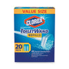 Clorox® Disinfecting ToiletWand™ Refills, Blue/White, 20/Pack Toilet Wands/Brush Heads - Office Ready