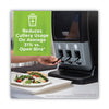 Dixie® SmartStock® Tri-Tower Dispenser, Forks/Knives/Spoons, 13.16 x 16.07 x 31.03, Black/Gray Tower Utensil Dispensers - Office Ready