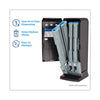 Dixie® SmartStock® Tri-Tower Dispenser, Forks/Knives/Spoons, 13.16 x 16.07 x 31.03, Black/Gray Tower Utensil Dispensers - Office Ready