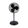 Alera® 16" 3-Speed Oscillating Pedestal Fan, Metal, Plastic, Black Oscillating Pedestal Fans - Office Ready