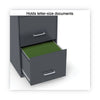 Alera® Soho Three-Drawer Vertical File Cabinet, 3 Drawers: Pencil/File/File, Letter, Charcoal, 14" x 18" x 26.9" Vertical Desk Pedestals - Office Ready
