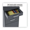 Alera® Soho Three-Drawer Vertical File Cabinet, 3 Drawers: Pencil/File/File, Letter, Charcoal, 14" x 18" x 26.9" Vertical Desk Pedestals - Office Ready