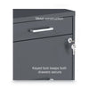 Alera® Soho Three-Drawer Vertical File Cabinet, 3 Drawers: Pencil/File/File, Letter, Charcoal, 14" x 18" x 26.9" Vertical Desk Pedestals - Office Ready