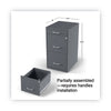 Alera® Soho Three-Drawer Vertical File Cabinet, 3 Drawers: Pencil/File/File, Letter, Charcoal, 14" x 18" x 26.9" Vertical Desk Pedestals - Office Ready