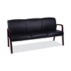 Alera® Alera® Reception Lounge WL Series 3-Seat Sofa, 65.13" x 26.13" x 33", Black Sofas & Couches - Office Ready