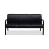 Alera® Alera® Reception Lounge WL Series 3-Seat Sofa, 65.13" x 26.13" x 33", Black Sofas & Couches - Office Ready