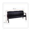 Alera® Alera® Reception Lounge WL Series 3-Seat Sofa, 65.13" x 26.13" x 33", Black Sofas & Couches - Office Ready