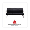 Alera® Alera® Reception Lounge WL Series 3-Seat Sofa, 65.13" x 26.13" x 33", Black Sofas & Couches - Office Ready