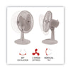 Alera® 12" 3-Speed Oscillating Desk Fan, Plastic, White Oscillating Table Fans - Office Ready