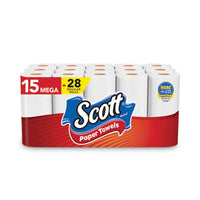 Scott® Choose-A-Sheet Mega Kitchen Roll Paper Towels, 1-Ply, 7.31 x 11, White, 100/Roll, 15 Rolls Carton Perforated Paper Towel Rolls - Office Ready