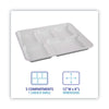 Boardwalk® Bagasse Dinnerware, 5-Compartment Tray, Sugarcane, 10 x 8, White, 500/Carton Compartment/Meal Trays - Office Ready