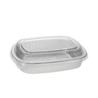 Pactiv Evergreen Classic Carry-Out® Container, 46 oz, 9.75 x 7.75 x 1.75, Silver, Aluminum, 50/Carton Takeout Food Containers - Office Ready