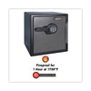 Sentry® Safe Water-Resistant Fire-Safe® with Digital Keypad Access, 1.23 cu ft, 16.38w x 19.38d x 17.88h, Gunmetal Data & Media Safes - Office Ready