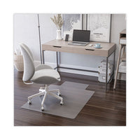 deflecto® EconoMat Non-Studded All Day Use Chair Mat for Hard Floors, Rolled Packed, 36 x 48, Lipped, Clear Chair Mats - Office Ready