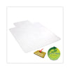 deflecto® EconoMat Non-Studded All Day Use Chair Mat for Hard Floors, Rolled Packed, 36 x 48, Lipped, Clear Chair Mats - Office Ready