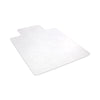 deflecto® EconoMat Non-Studded All Day Use Chair Mat for Hard Floors, Rolled Packed, 36 x 48, Lipped, Clear Chair Mats - Office Ready
